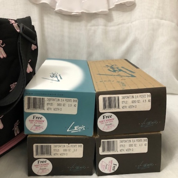 🏆Leos Inspiration 3/4 Pointe Ballet Shoes W=D #53 - Picture 5 of 5